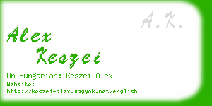 alex keszei business card